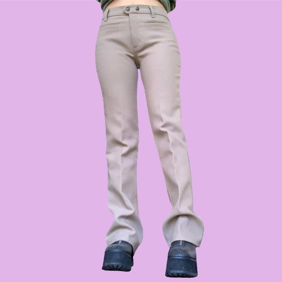 VINTAGE ACADEMIA KHAKI TROUSERS - Picture 2 of 4